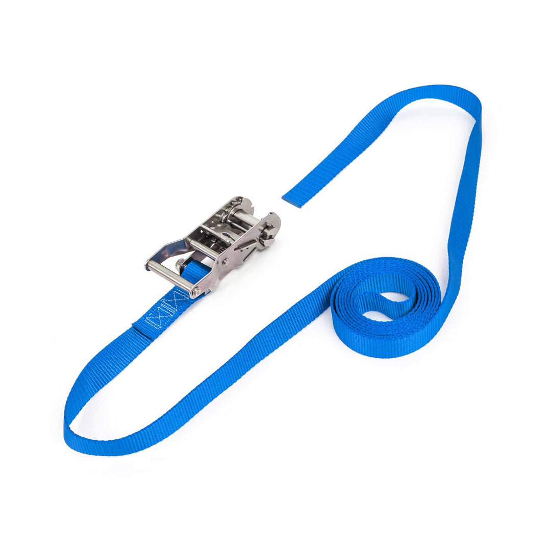 1in ENDLESS - STAINLESS STEEL WIDE RATCHET STRAP (each) - PowerTye#color_blue
