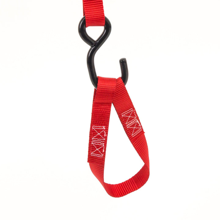 *BOGO* 1in x 18in *SPECIAL* SOFT - TYES, SHORT - LOOPS, RED (pair) - PowerTye#color_red-polyester