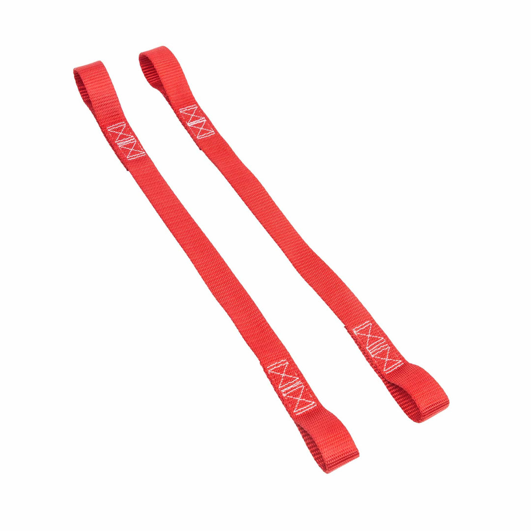 *BOGO* 1in x 18in *SPECIAL* SOFT - TYES, SHORT - LOOPS, RED (pair) - PowerTye#color_red-polyester