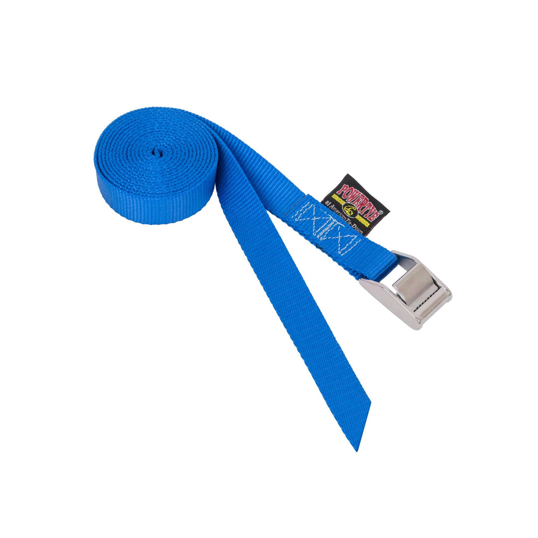 1in x 8ft STAINLESS STEEL LASHING STRAPS (each) - PowerTye#color_blue