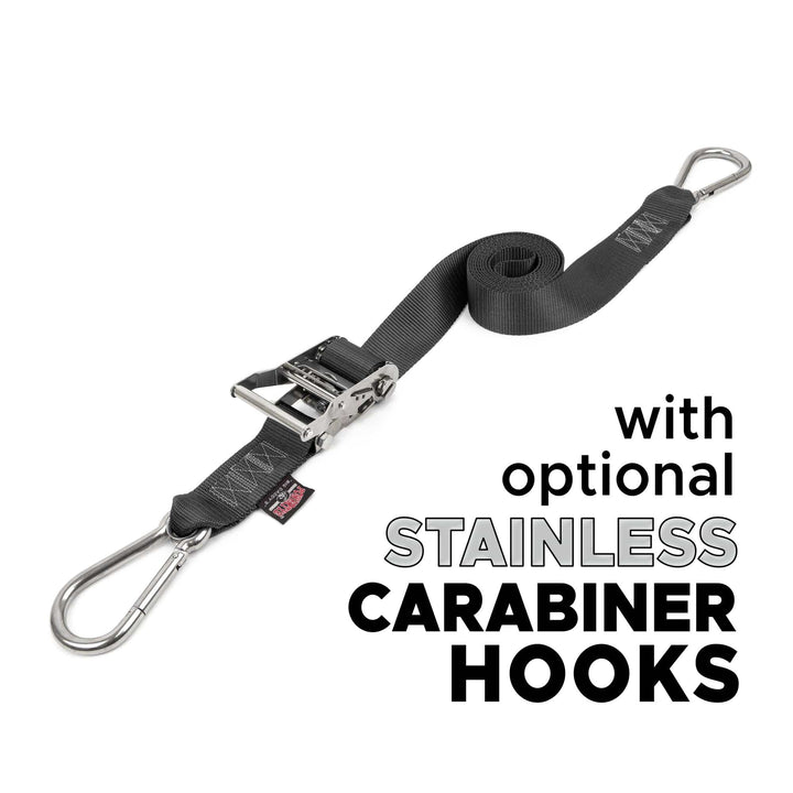 2in x 15ft STAINLESS STEEL RATCHET STRAPS (each) - PowerTye#color_black