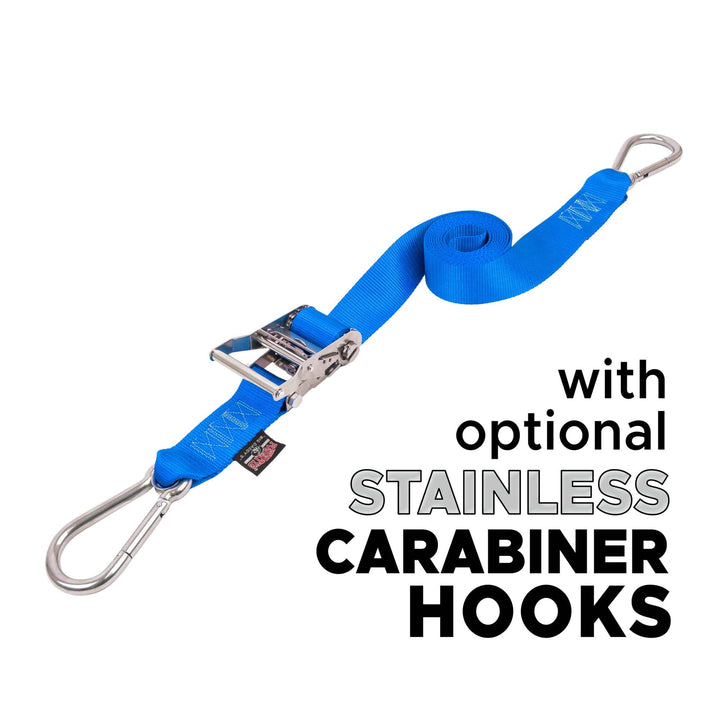 2in x 15ft STAINLESS STEEL RATCHET STRAPS (each) - PowerTye#color_blue