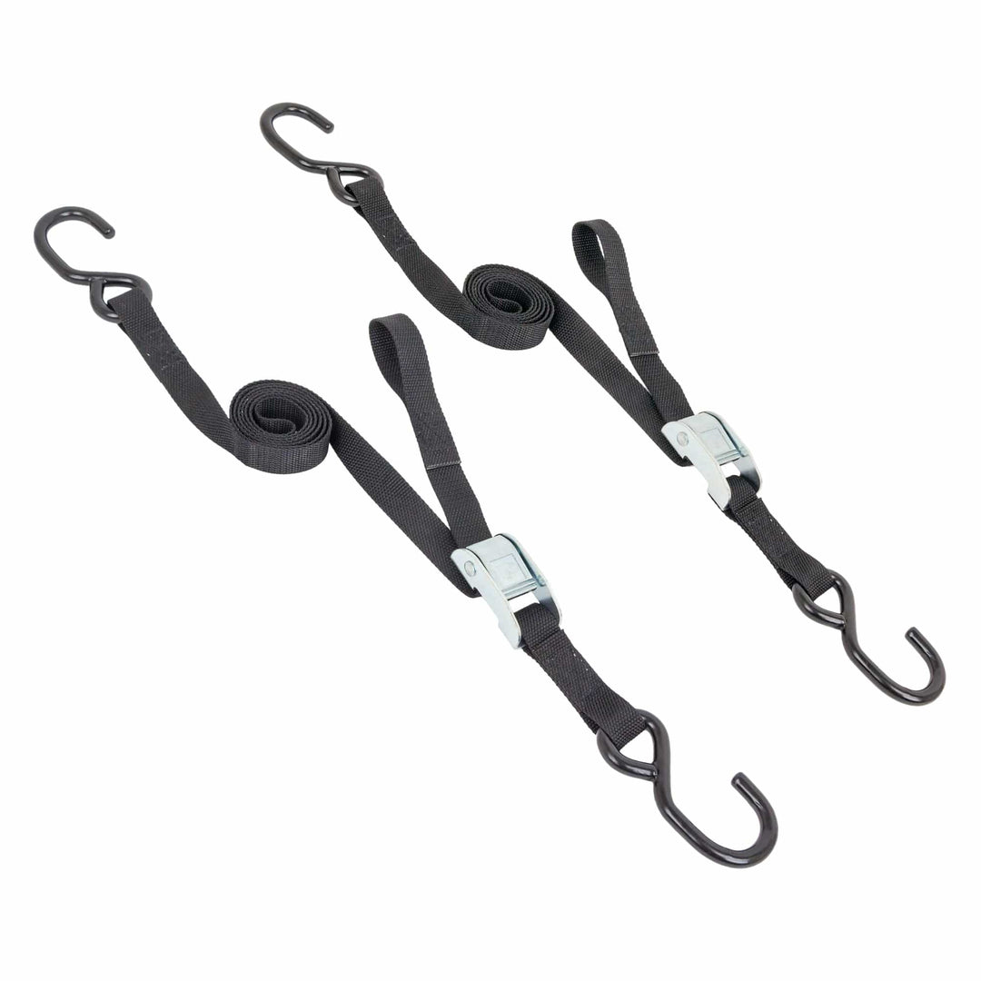 *BOGO* 1in x 5.5ft ESSENTIAL TIE - DOWNS, S - HOOKS (pair) - PowerTye#color_black