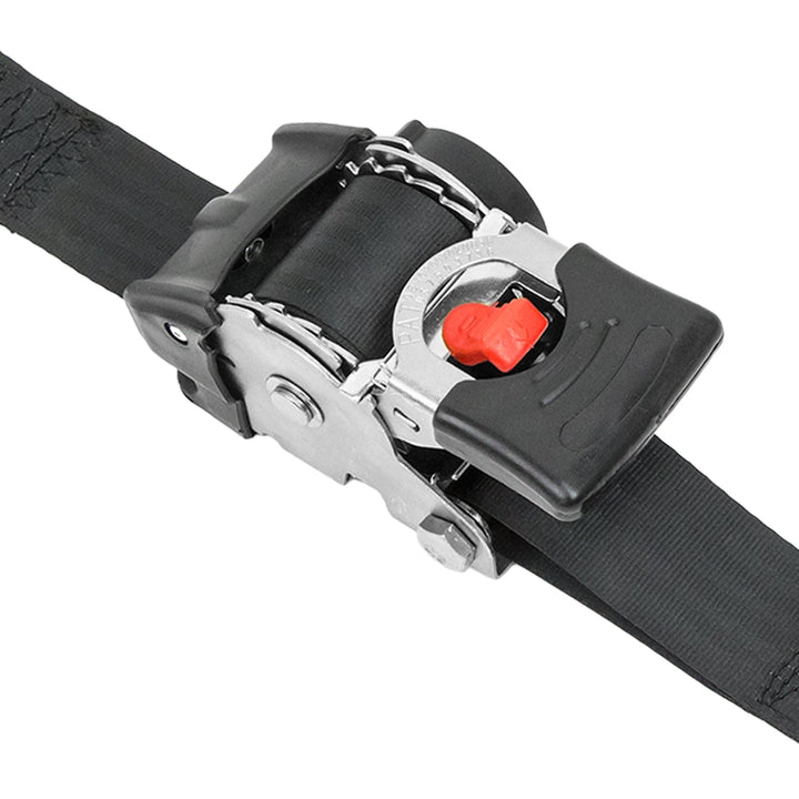 2in x 10ft RETRACTOR RATCHET TIE - DOWN STRAPS with LATCH HOOKS, SOFT - TYES & STORAGE BAG (kit) - PowerTye#color_black