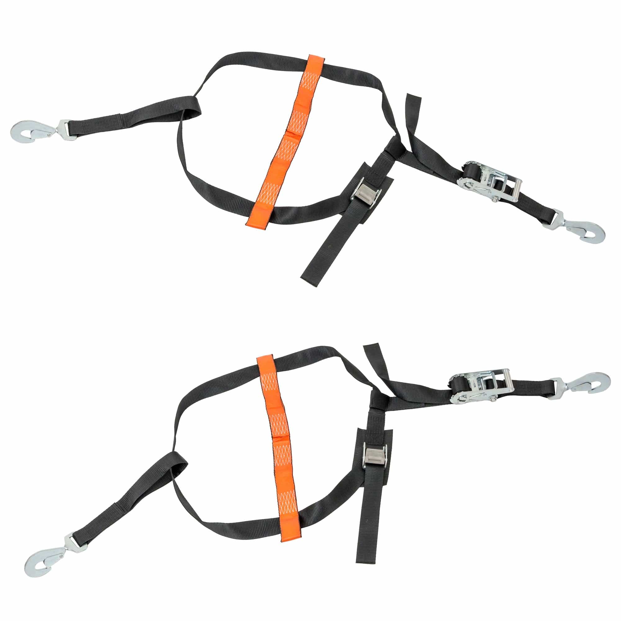 2in UTV WHEEL NET WITH SINGLE TOP STRAP RATCHET STRAPS (pair) PowerTye