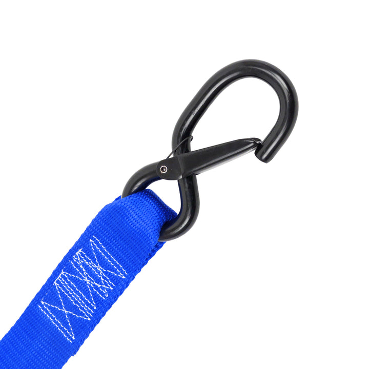 1.5in Ratchet Strap - Latch Hook closeup#color_blue