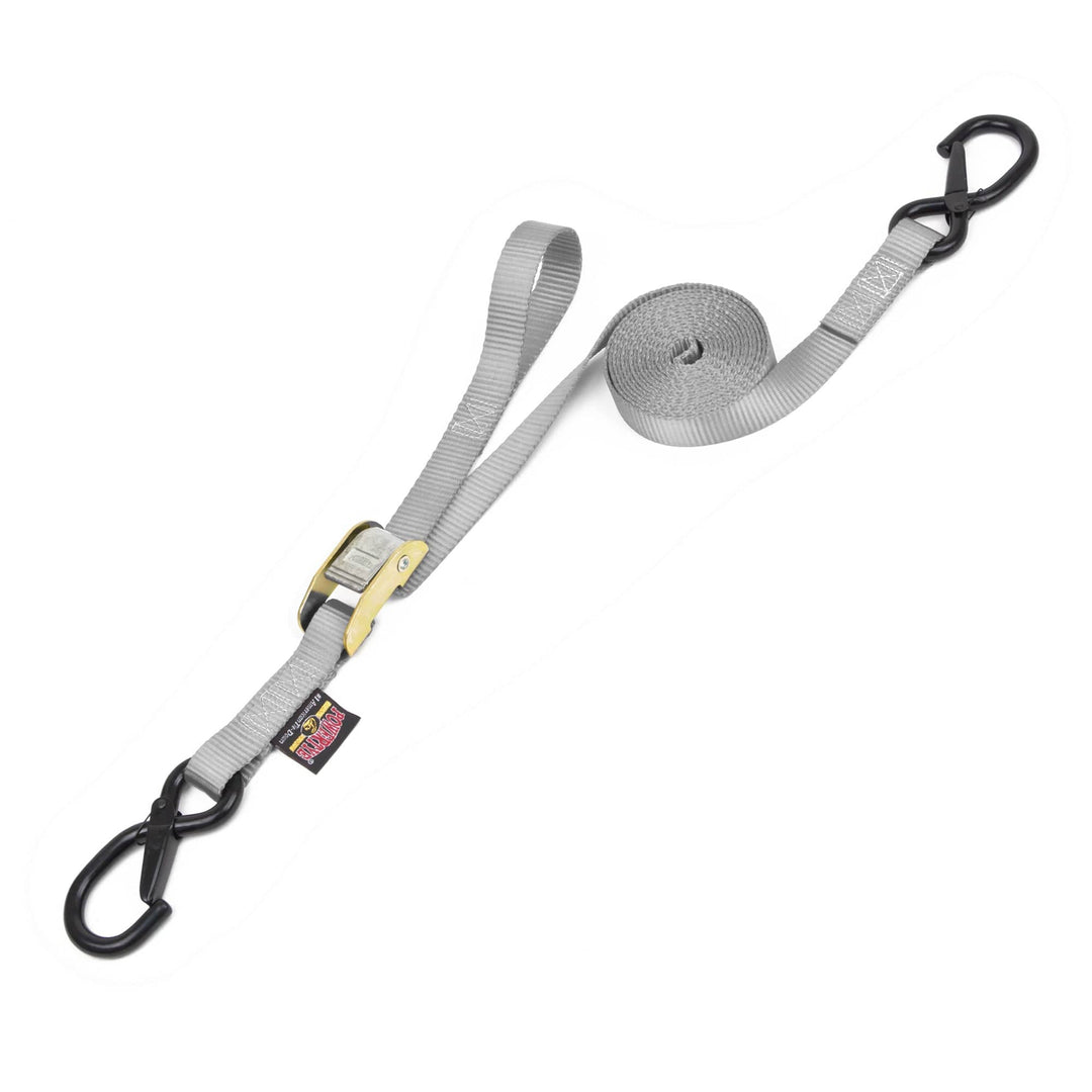 1in x 12ft CAM BUCKLE TIE - DOWN, LATCH HOOKS (each) - PowerTye#color_silver