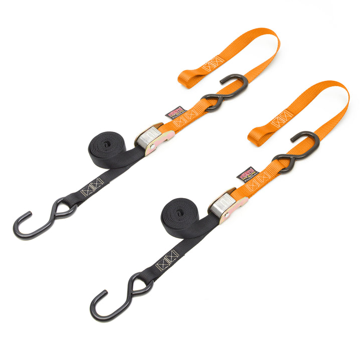 1 inch pull strap Cam Buckle Soft-Tye Tie-Down#color_black-orange