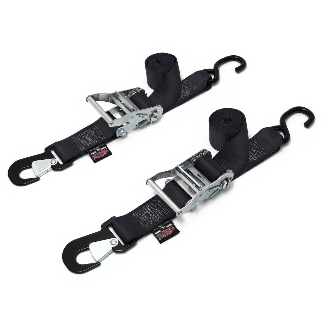 2in x 6ft RATCHET TIE - DOWN, STANDARD (pair) - PowerTye#color_black