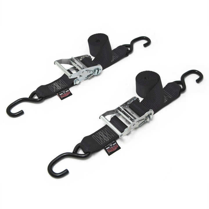 2in RATCHET TIE - DOWN, S - HOOKS (pair) - PowerTye#color_black