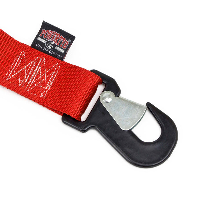 2in x 7ft BIG DADDY PREMIUM RATCHET TIE - SECURE HOOKS#color_red-black