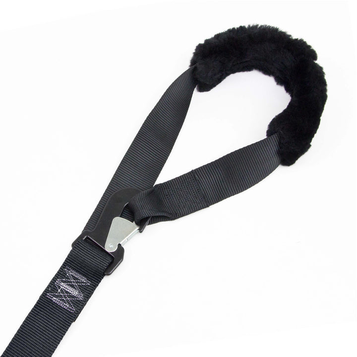 2in x 7ft BIG DADDY PREMIUM RATCHET TIE-DOWN - SHEEPSKIN SOFT-TYE#color_black-black