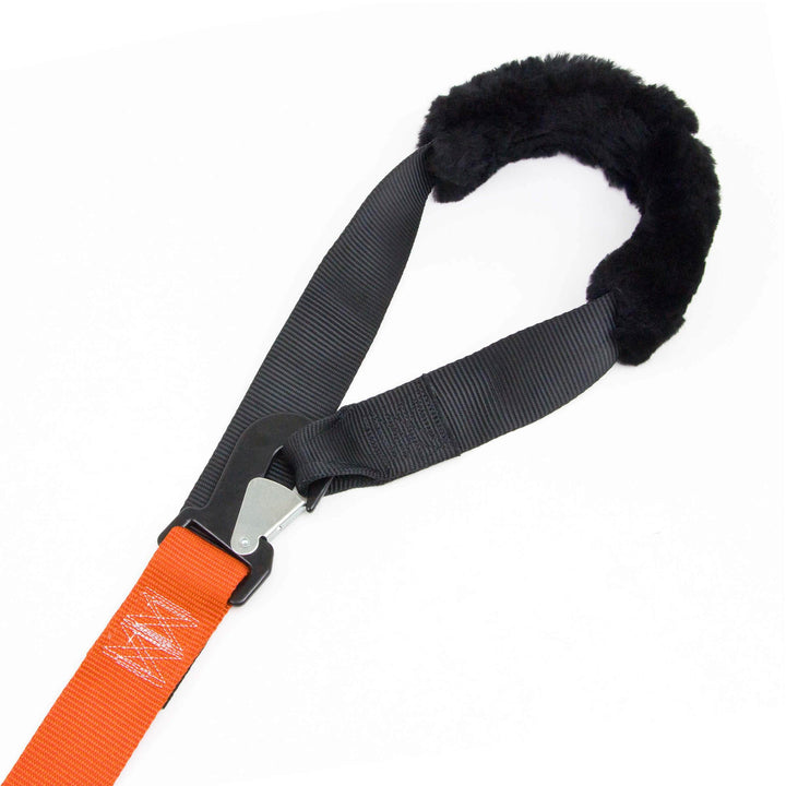 2in x 7ft BIG DADDY PREMIUM RATCHET TIE-DOWN - SHEEPSKIN SOFT-TYE#color_orange-black