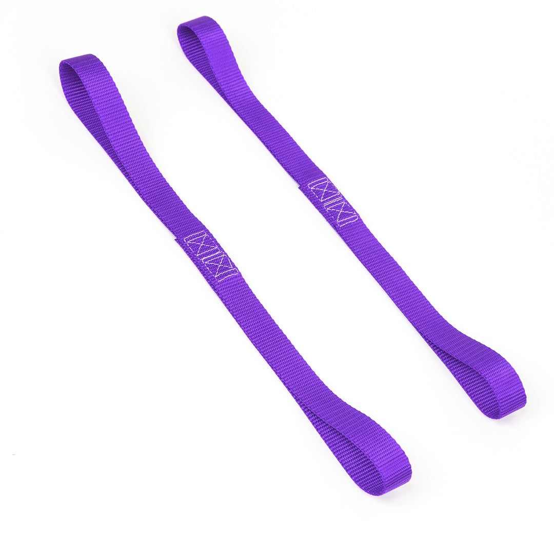 Pair of Powertye Soft-tye 1.5 inch x 18 inch Purple Long Hand Loop pair#color_purple