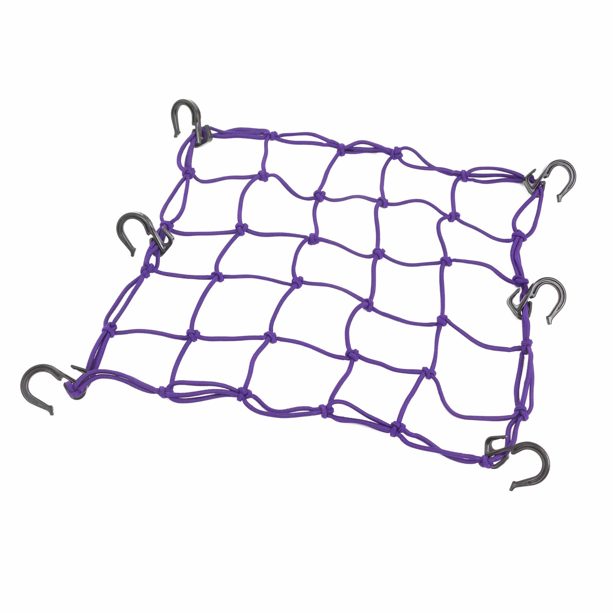 *CLEARANCE* 15in x 15in PURPLE Cargo Net featuring 6 Adjustable Hooks & 3in x 3in Mesh (each) - PowerTye