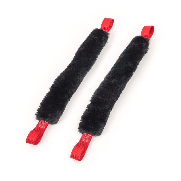 PowerTye 1 inch x 18 inch Plush Soft-Tye Hand Loops, 1 pair for protecting your vehicles and cargo#color_red