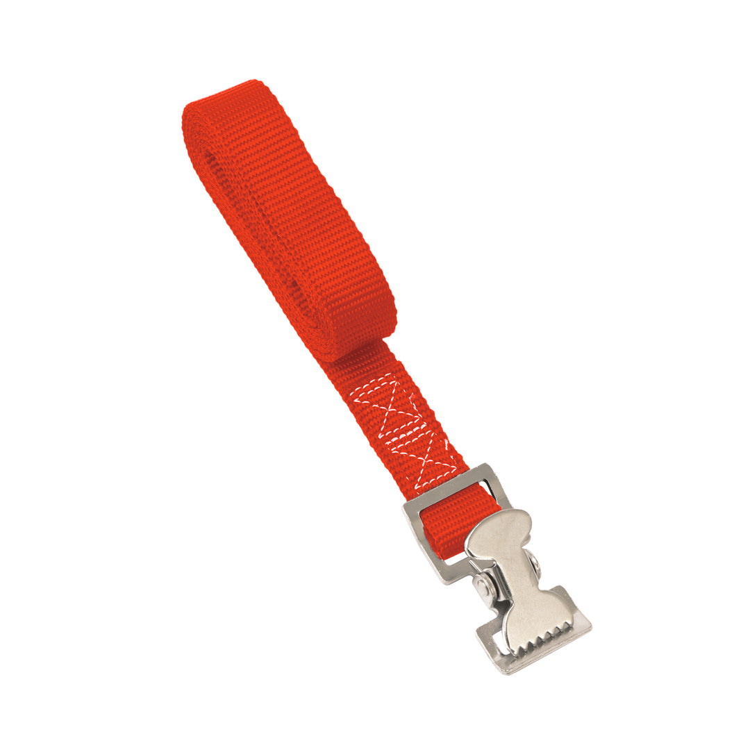 PowerTye 1in x 4ft Utility Lashing Strap with STAINLESS STEEL Alligator buckle (each)#color_red
