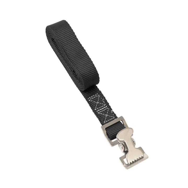 PowerTye 1in x 4ft Utility Lashing Strap with STAINLESS STEEL Alligator buckle (each)#color_black