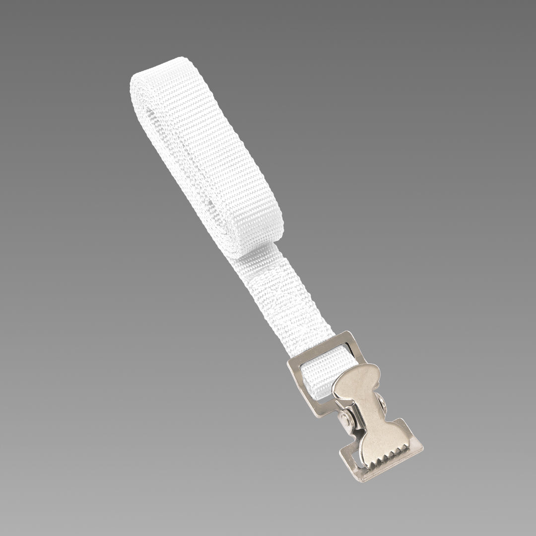 PowerTye 1in x 4ft Utility Lashing Strap with STAINLESS STEEL Alligator buckle (each)#color_white