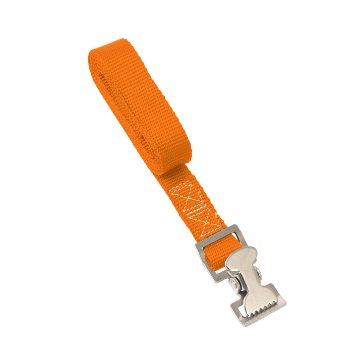 PowerTye 1in x 4ft Utility Lashing Strap with STAINLESS STEEL Alligator buckle (each)#color_orange