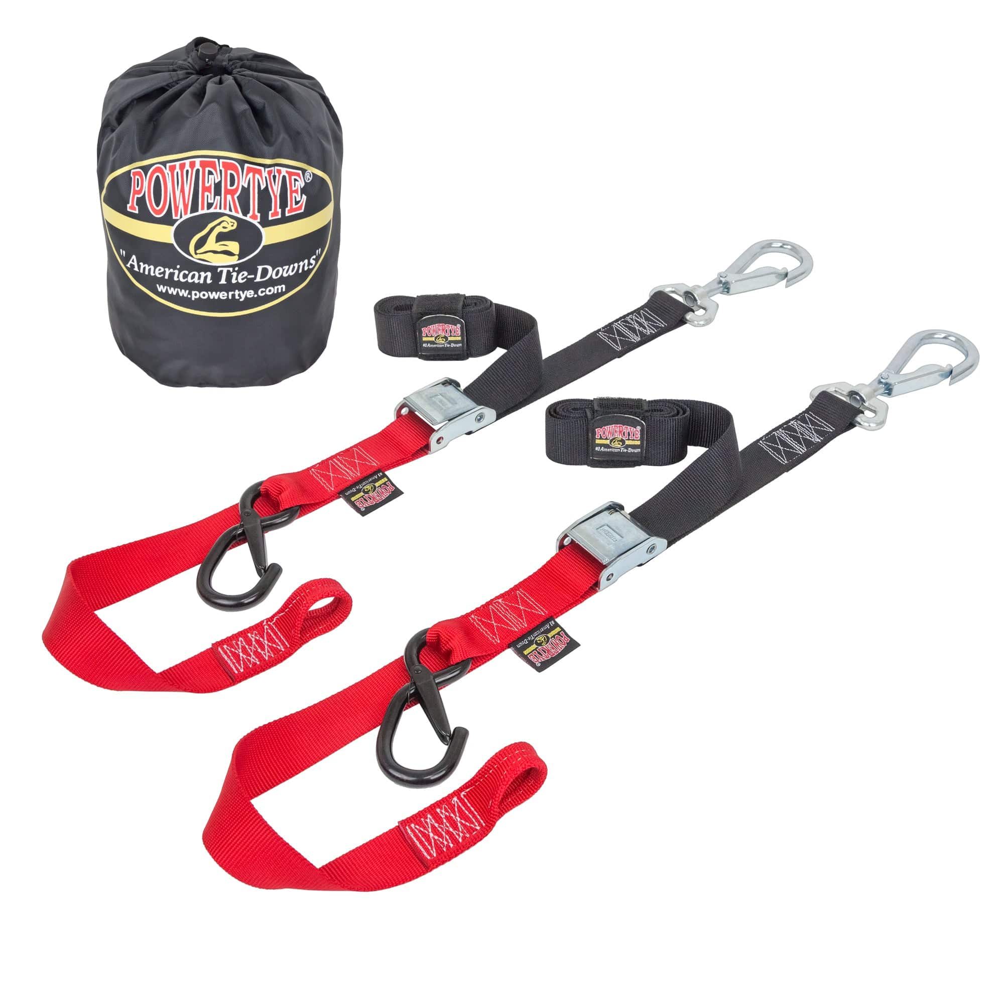 POWERTYE 1.5in x 6ft DELUXE SOFT-TYE TIE-DOWN with SWIVEL LATCH