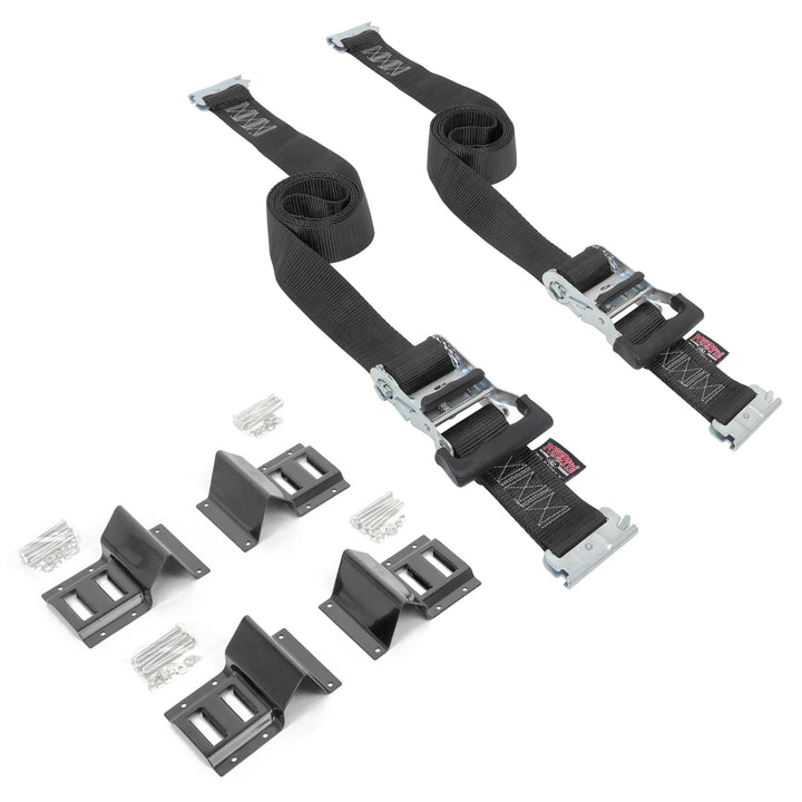 2in x 10ft E-TRACK DELUXE RATCHET WHEEL STRAPS (pair)