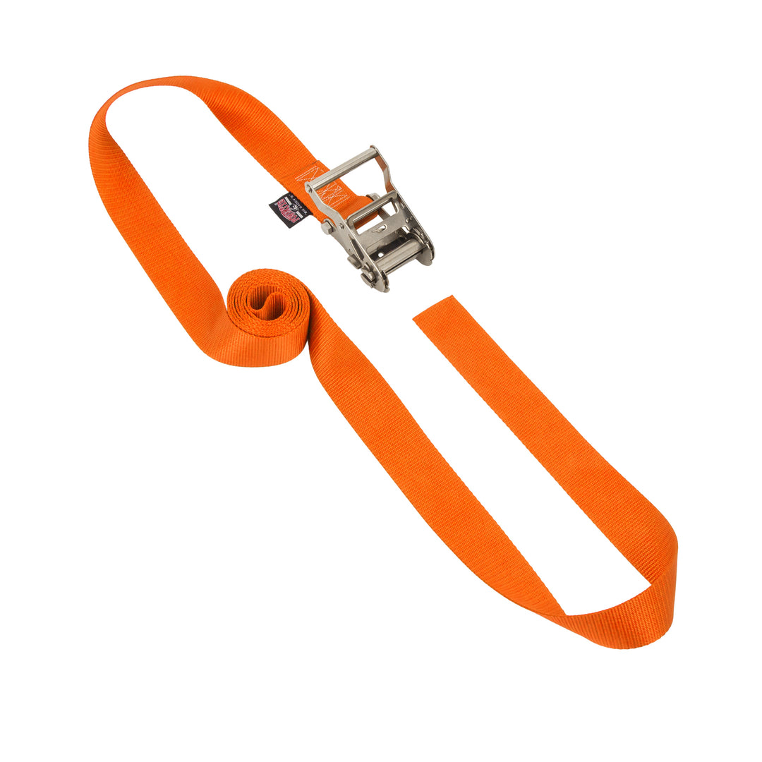 2 inch Endless Ratchet With Stainless Hardware for trailers, boats, waverunners and other watercraft#color_orange