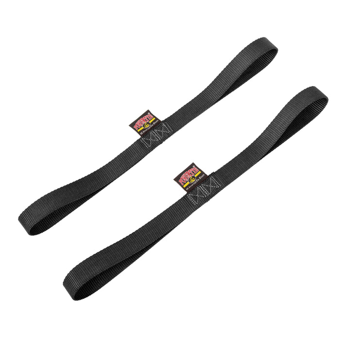 PowerTye 1in x 18in SOFT-TYE straps extension loops pair#color_black