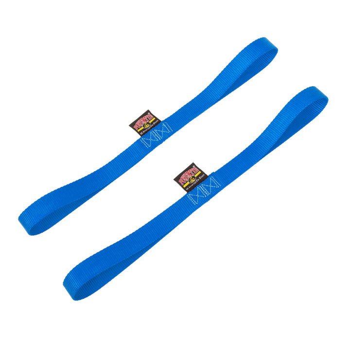PowerTye 1in x 18in SOFT-TYE straps extension loops pair#color_blue