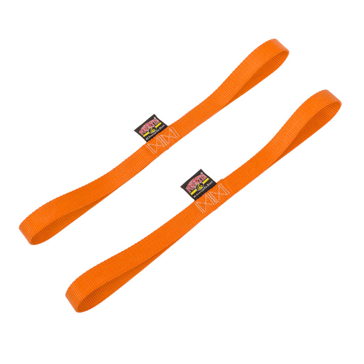 PowerTye 1in x 18in SOFT-TYE straps extension loops pair#color_orange