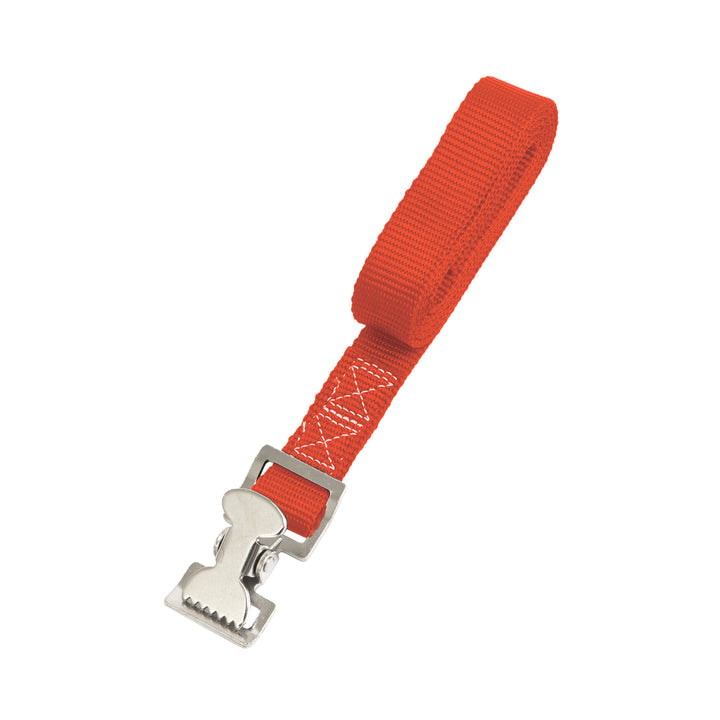 PowerTye 1in x 4ft UTILITY LASHING STRAPS with GATOR CLIP - Single Strap#color_red