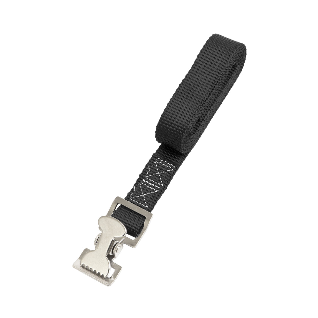 PowerTye 1in x 4ft UTILITY LASHING STRAPS with GATOR CLIP - Single Strap#color_black