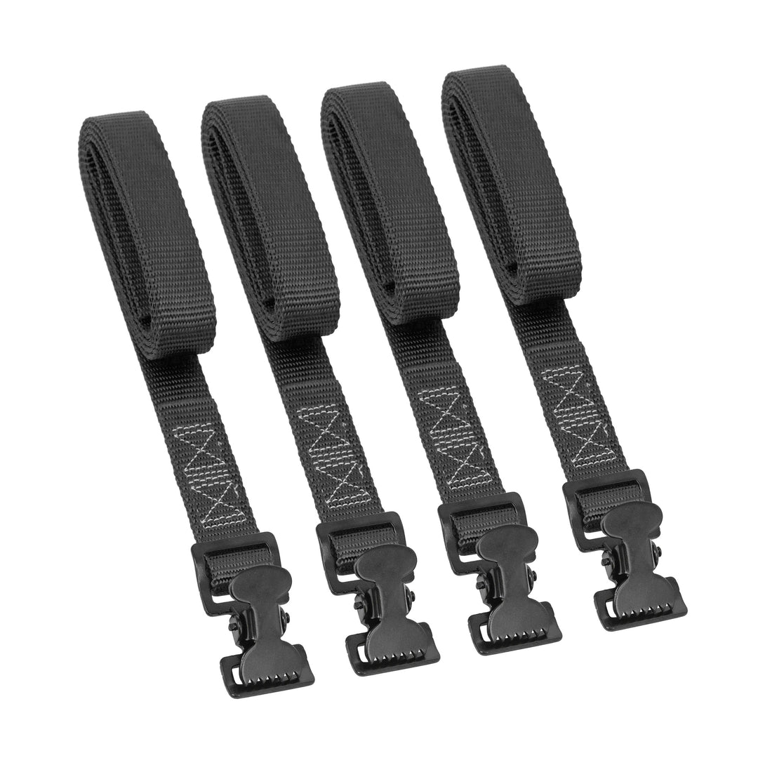 PowerTye 1in x 4ft UTILITY LASHING STRAPS with BLACK GATOR CLIP (4pk)#color_black