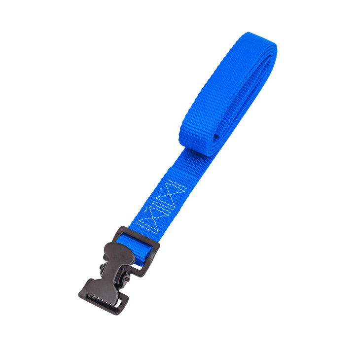 PowerTye 1in x 4ft UTILITY LASHING STRAPS with BLACK GATOR CLIP (single)#color_blue