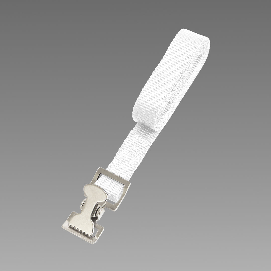 PowerTye 1in x 4ft UTILITY LASHING STRAPS with GATOR CLIP - Single Strap#color_white