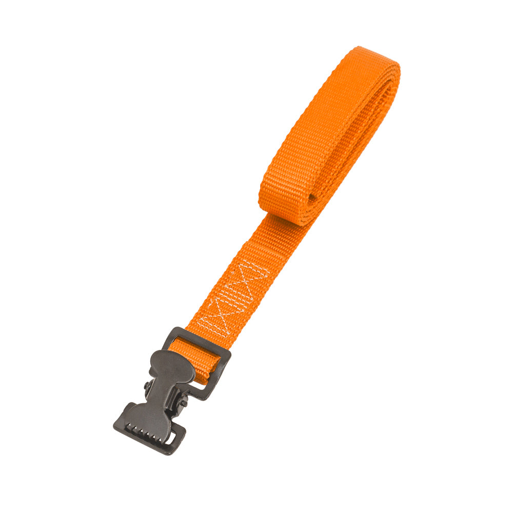 PowerTye 1in x 4ft UTILITY LASHING STRAPS with BLACK GATOR CLIP (single)#color_orange