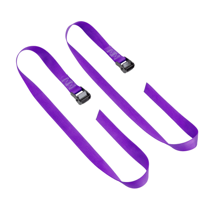 PowerTye 1.5in x 4ft HD LASHING STRAPS w/ BLACK BUCKLE (pair) #color_purple