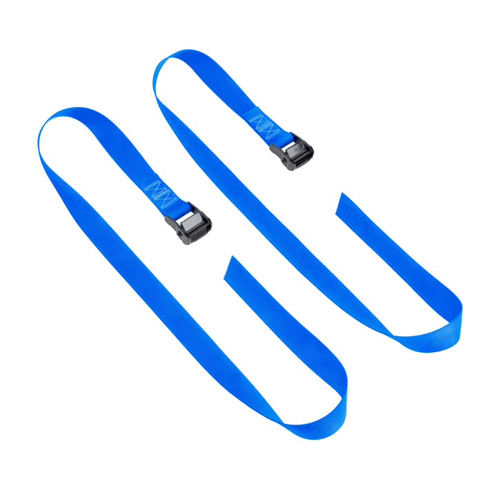 PowerTye 1.5in x 4ft HD LASHING STRAPS w/ BLACK BUCKLE (pair) #color_blue