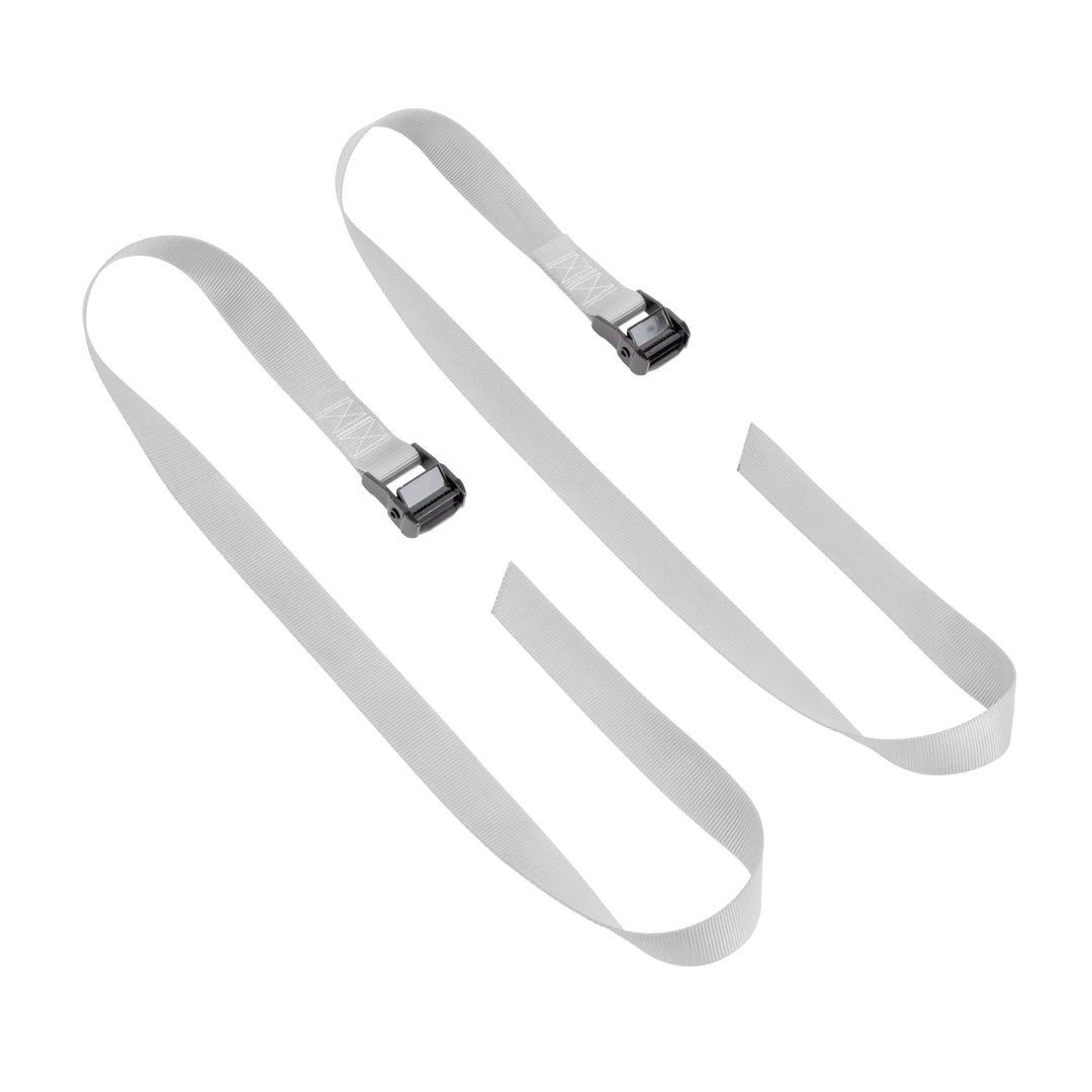 PowerTye 1.5in x 4ft HD LASHING STRAPS w/ BLACK BUCKLE (pair) #color_silver