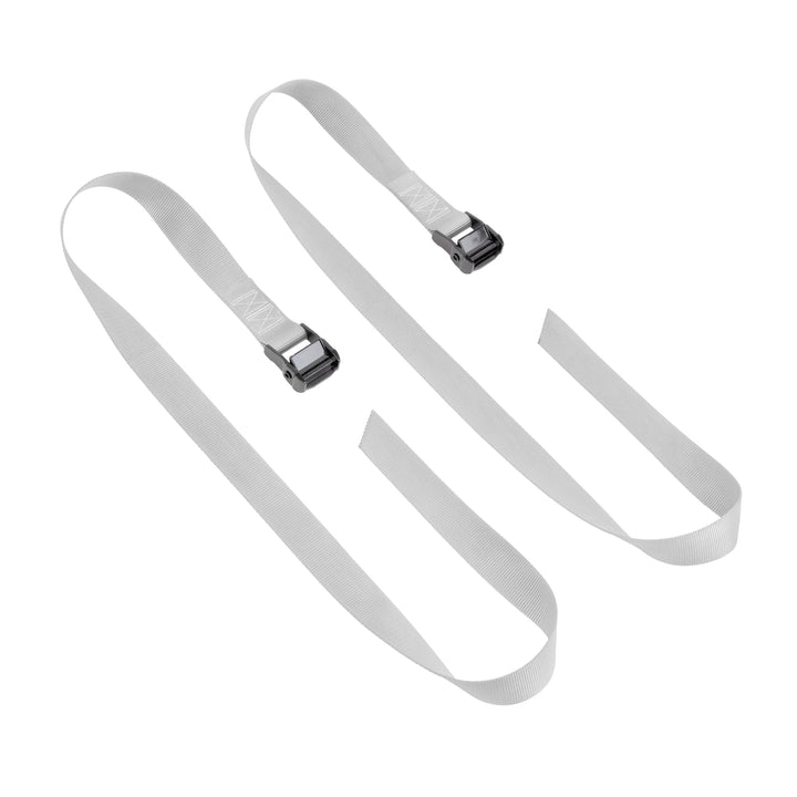 PowerTye 1.5in x 4ft HD LASHING STRAPS w/ BLACK BUCKLE (pair) #color_silver
