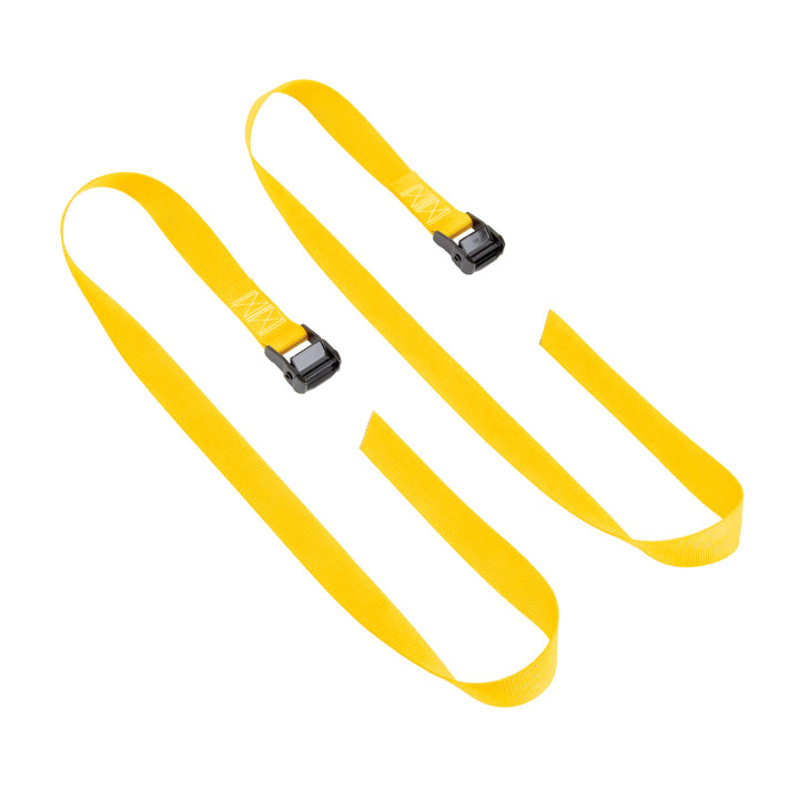 PowerTye 1.5in x 4ft HD LASHING STRAPS w/ BLACK BUCKLE (pair) #color_yellow