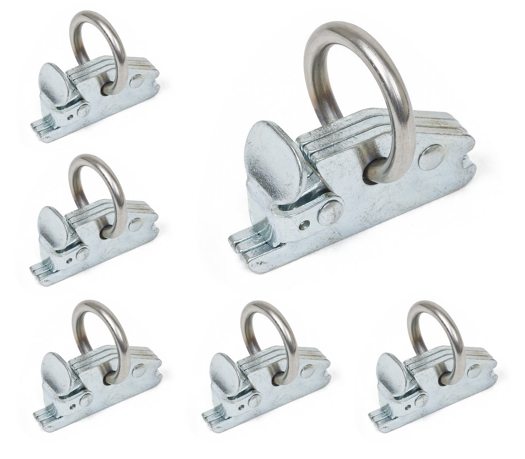 E-Track O-Ring Anchor Point for trailers and trucks with E-track rails#pack-size_6-pack