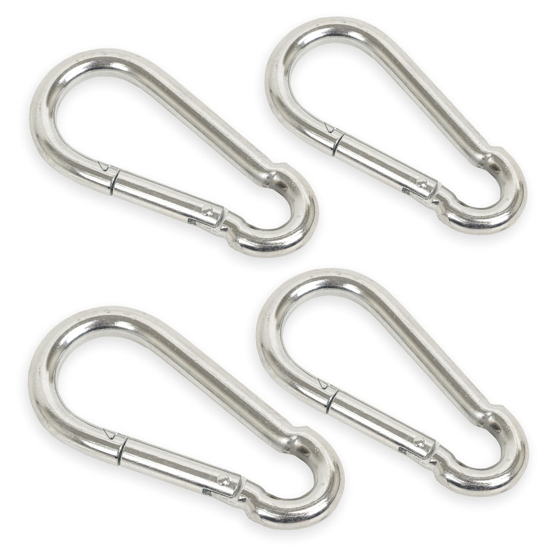 PowerTye Large Carabiner, 4-pack with no grommet #color_silver