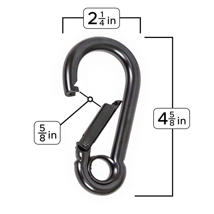 Carabiner Hooks black-Zinc Measurements#color_black