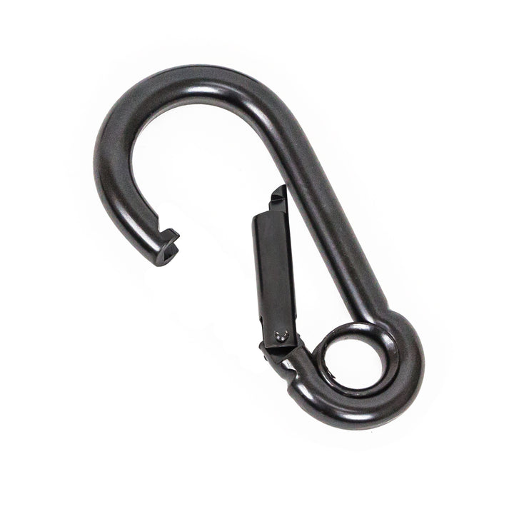 Carabiner Hooks Black-Zinc hook opened#color_black