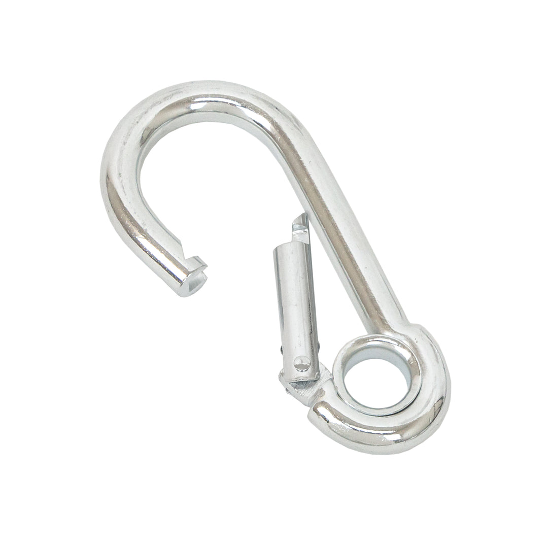 Carabiner Hooks Silver-Zinc hook opened#color_silver