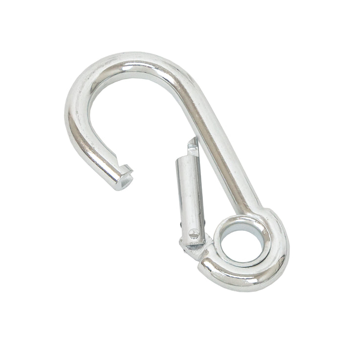 Carabiner Hooks Silver-Zinc hook opened#color_silver