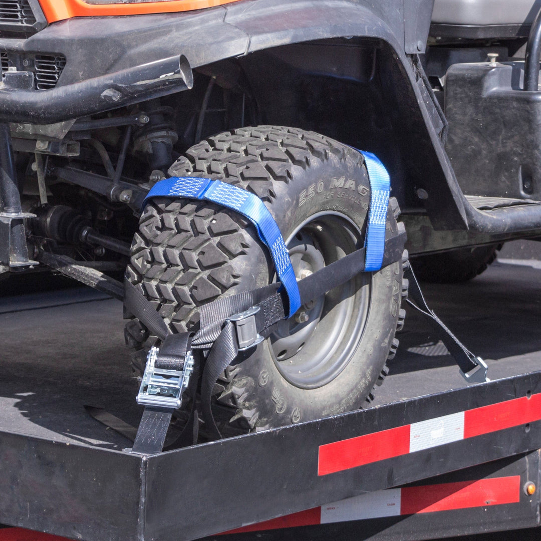 2in UTV RATCHET WHEEL NET with DOUBLE TOP STRAPS (pair)