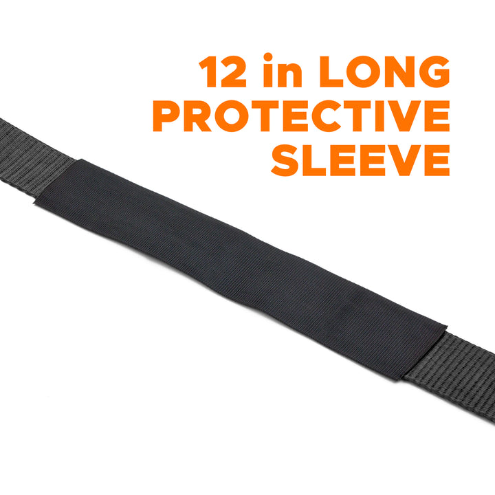 PowerTye 2in x 8ft UTV / AUTO RATCHET TRAILER KIT, Protective Sleeve#color_black