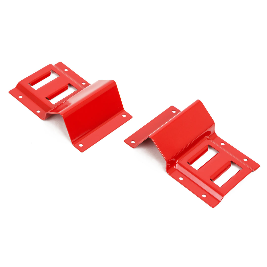 E-Track Chock 2 Pack with hardware for UTV and other light vehicles #color_red